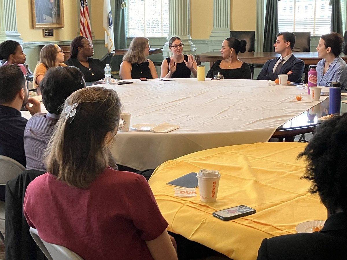IncCivic's tweet photo. We’re at the State House today with CAP Fellows and hearing this morning from a panel of CAP Fellow alumni. Thank you Liz Berman, Isaac Gibbons and Ayla Thorntona! https://t.co/YPBoQREqbd