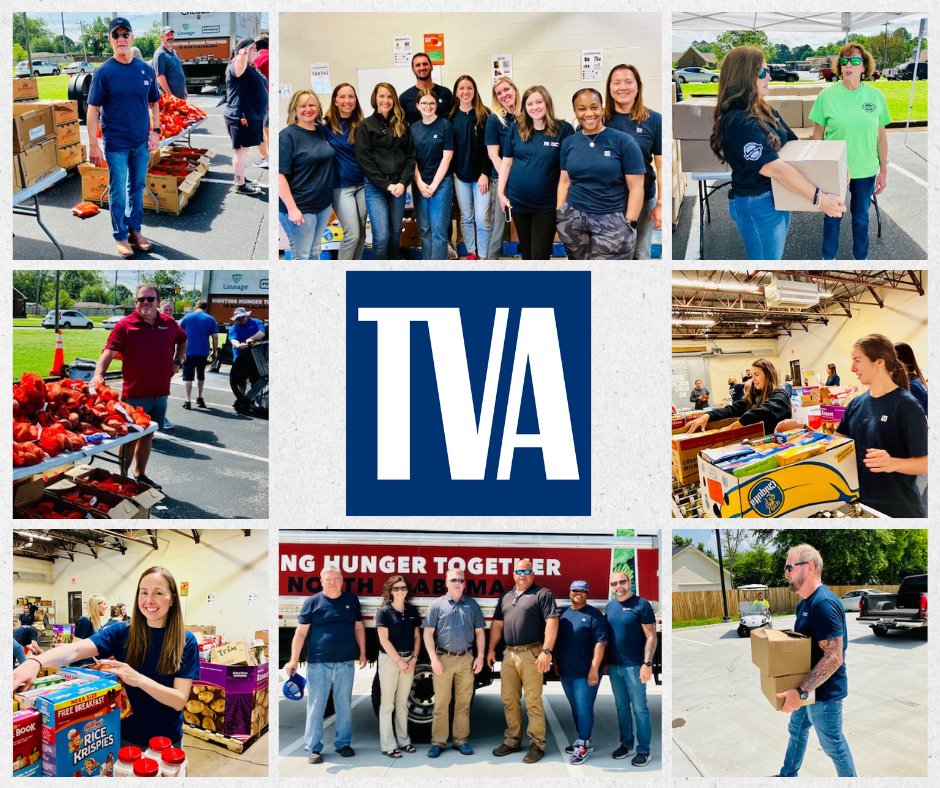 #ThankfulThursday
We've been seeing some familiar faces at many of our events this year!  Tennessee Valley Authority is a driving force behind many of our Mobile Pantries and Grocery Giveaways.  Thank You TVA for prioritizing the fight against hunger!
#TVA #Volunteer #TVA90