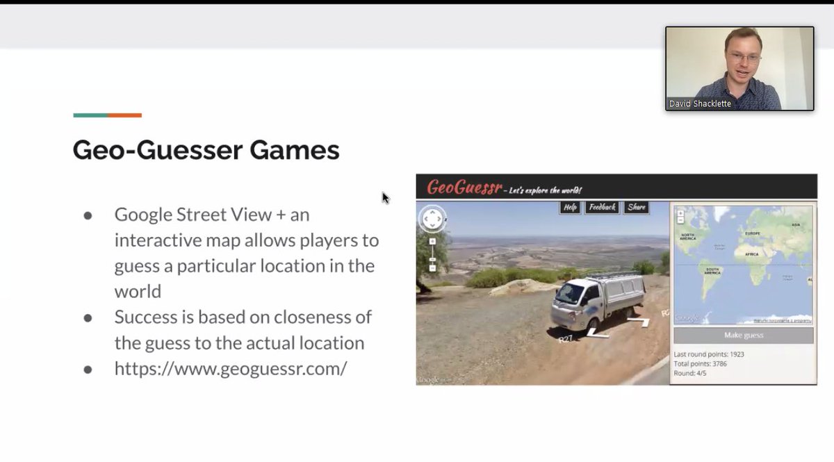 Join David from <a href="/Harvard/">Harvard University</a> <a href="/Kennedy_School/">Harvard Kennedy School</a> for a talk about a real-time collaborative #multiplayer research online! Their team have built a task based on the popular GeoGuesser game where participants guess where they are based on a #streetview - and chat in real time🌎🗺📌