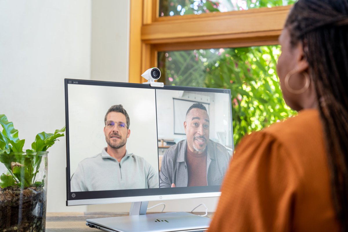 cymbalcomms's tweet photo. The #1 way to appear more professional while #WFH : get a webcam that shows the best you. 
Check out the Poly Studio P5👉https://t.co/kcH3HsxSrf https://t.co/ToRJtcVgfX