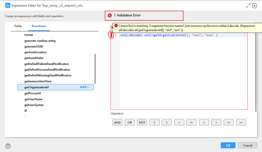 PetrBelohlavek's tweet photo. @INFA_Cloud #DataIntegration: I didn't know about it until today. If there is a "Validation Error" within the "Expression Editor", just click on the red rectangle. The reason for the error is then displayed. https://t.co/ADa9HKdVvb