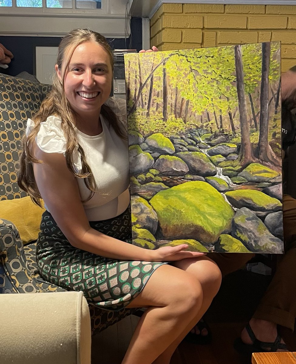 Emily Bernhardt (@drbiogc) on Twitter photo Check out this amazing painting of <a href="/AudreyThellman/">Audrey Thellman</a>’s favorite stream <a href="/HubbardBrookNH/">Hubbard Brook</a> by @DrRiverSci1 given in celebration of her successful PhD defense. #CascadeBrook #mossIsBeautiful Check out this amazing painting of <a href="/AudreyThellman/">Audrey Thellman</a>’s favorite stream <a href="/HubbardBrookNH/">Hubbard Brook</a> by @DrRiverSci1 given in celebration of her successful PhD defense. #CascadeBrook #mossIsBeautiful