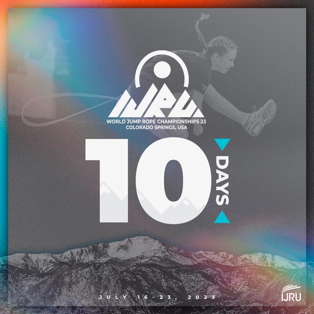 10 Days Away!!!

#ijru2023 #doubledutch #singlerope #worldchampionships #coloradosprings #sports
