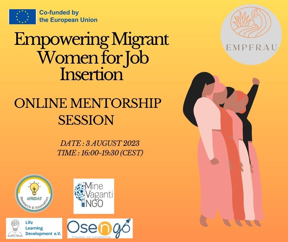 LifeLearning3's tweet photo. 📢 Calling all migrant women in Germany! 🎉

🌟 Join us and our partner @Afridat1 for an exclusive online mentorship session on job insertion🌟

Are you a migrant woman in Germany seeking guidance and support to kickstart your career? 

Register:
[https://t.co/gwIC6JV8kT] https://t.co/KW7JyOxOM8