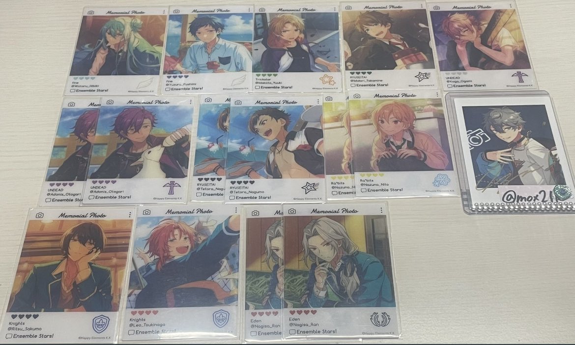 mox2ll's tweet photo. エモカ2 EMOCA2 交換 あんスタ 

譲 エモカ✧ 渉 弓弦 真 翠 鉄虎2 アドニス2 なずな2 ♡レオ ♡凛月 ♡凪砂2  ♡晃牙

ぱしゃっつ✧ 北斗  鉄虎  なずな  創   颯馬2 凪砂  アドニス 

求 ✧ エモカ！ 1 2 泉 

✧2枚〜優先/同種含めた交換
✧♡は同種のみの交換 https://t.co/vT0JXMKsHq