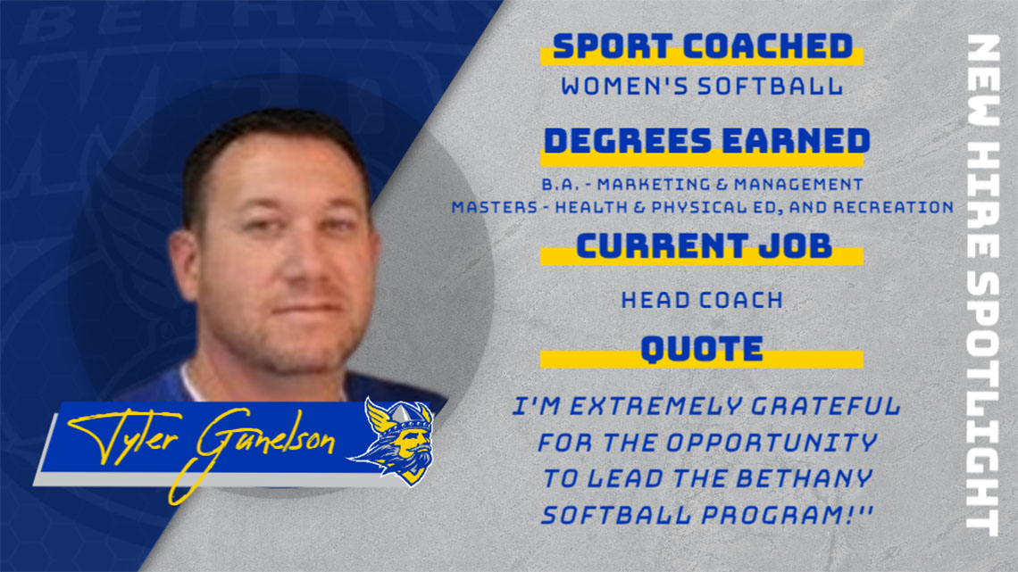 kcacsports's tweet photo. Tyler Gunelson has been named the new softball head coach at @BethanySwedes! https://t.co/dFzqmsNfd3 #KCACsb

@NAIA @NAIASB_ https://t.co/RBgOMxRZmC
