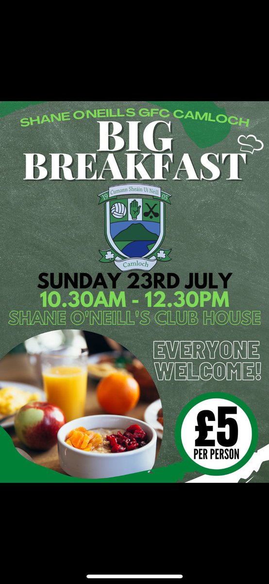 Everyone welcome for a hearty breakfast