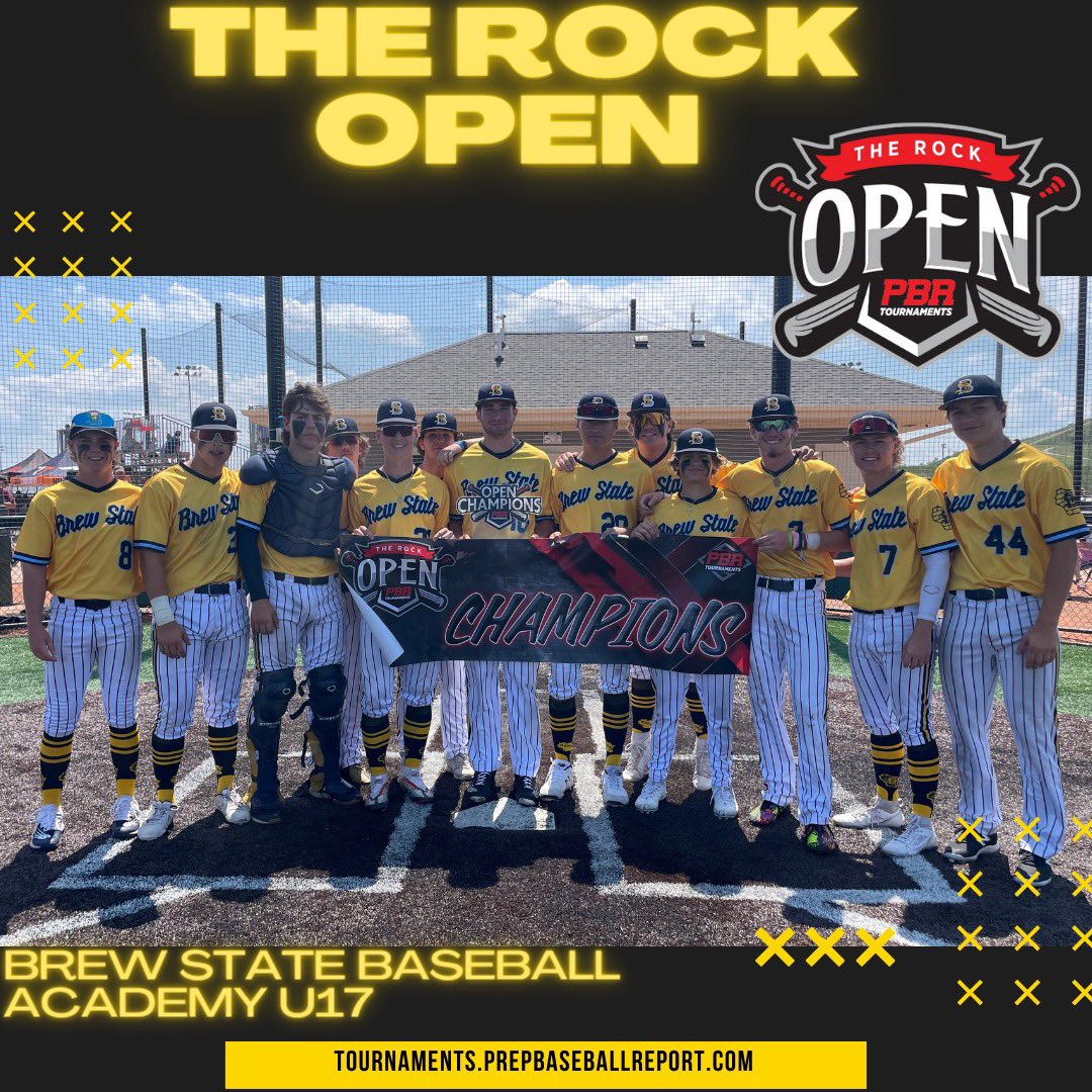 🏆𝐓𝐡𝐞 𝐑𝐨𝐜𝐤 𝐎𝐩𝐞𝐧: 𝐂𝐡𝐚𝐦𝐩𝐢𝐨𝐧𝐬🏆

Brew State’s offense was firing on all cylinders last weekend, going undefeated on their way to a tournament title.

#PBRatTheRock | @PBRWisconsin | <a href="/brewstateba/">Brew State Baseball Academy</a>