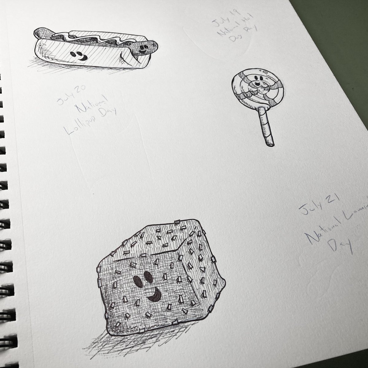 Three more #NationalDay treats for candycritic.org. Just so you know, I’ll be wrapping up the National Day treats in November, then it’s on to #WorldDays, #NationalWeeks and possibly #NationalMonths.

#art #drawing #sketch