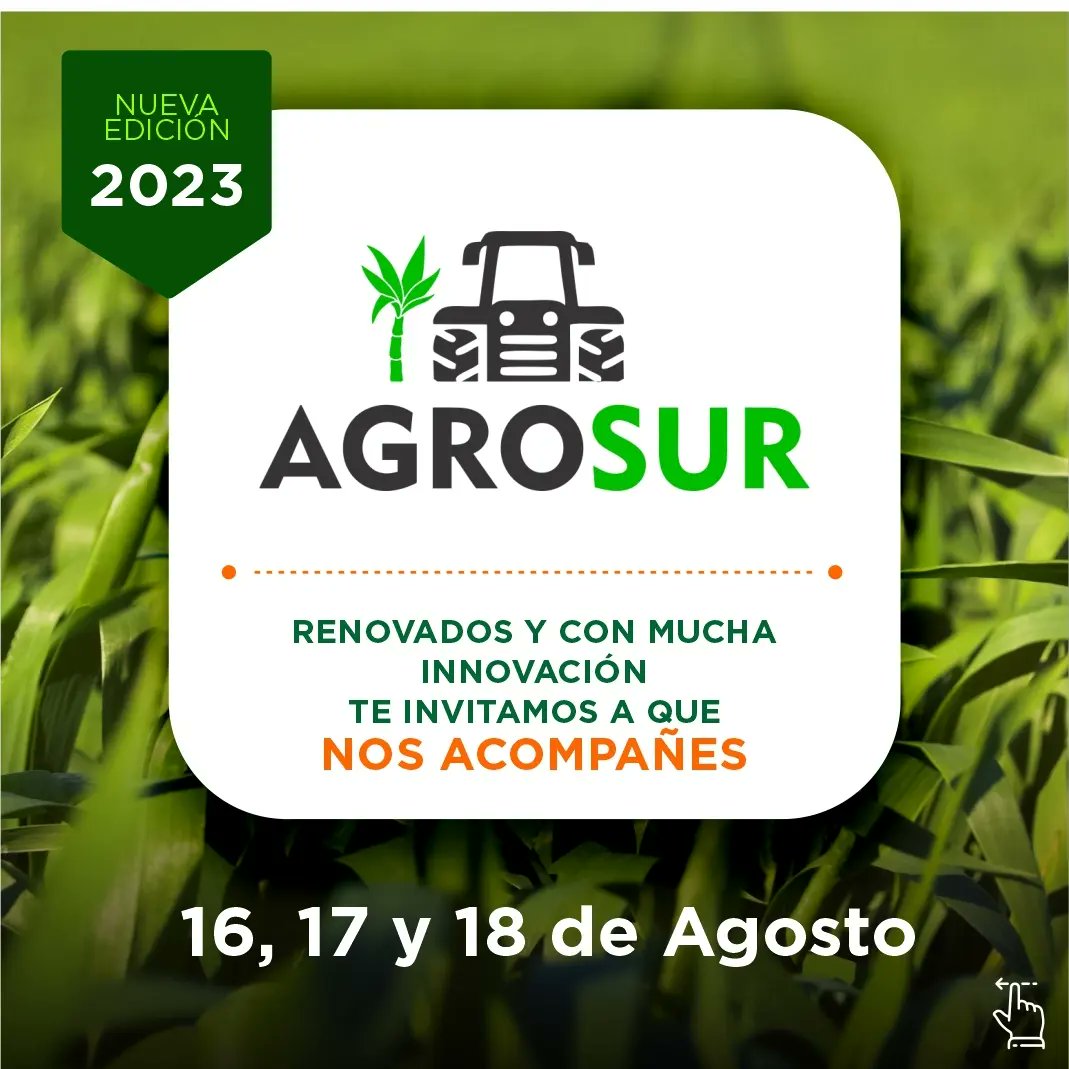 Alistando motores🚜👨‍🌾
Llega AGROSUR 2023 a la Perla del Sur.
Nos estamos preparando para la cuarta edición de la gran muestra de Concepción.