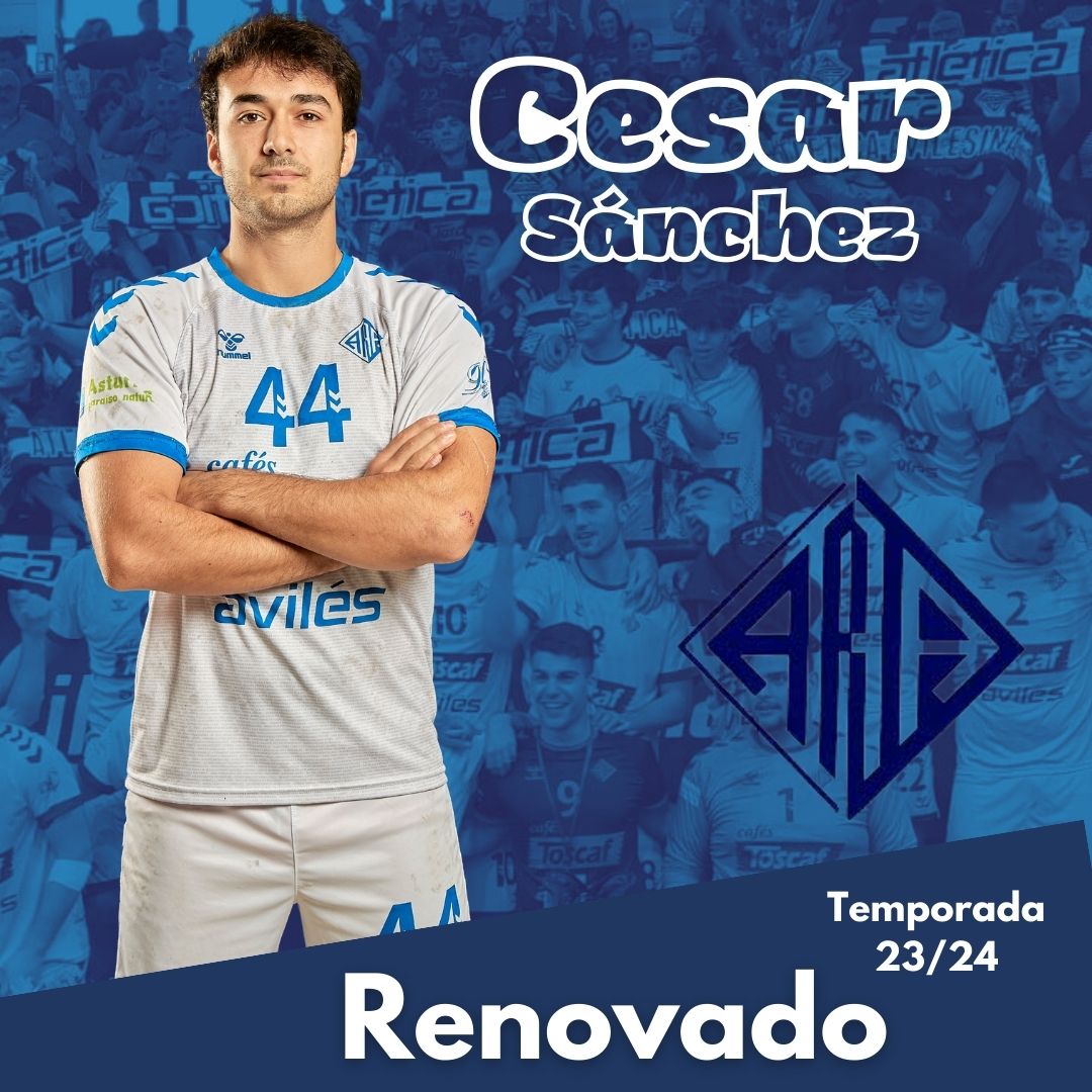 Avilesina_'s tweet photo. 🔷 BALONMANO 
El "44" sigue teniendo dueño

César Sánchez renueva y continuará vistiendo el blanco y azul de la Atlética una nueva temporada https://t.co/Y5HwPnTUok