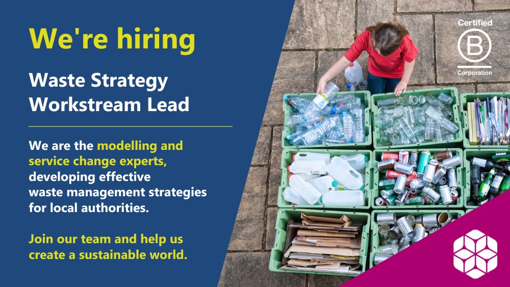 resourcefutures's tweet photo. We're #hiring – as the local authority waste sector gets ready to make substantial changes to the way it works, this is an exciting time to join us as our Waste Strategy Lead!

You’ll be joining a #bcorp – a company that uses business as a force for good.

https://t.co/eDKOayYvUV https://t.co/fR6pkqomyw