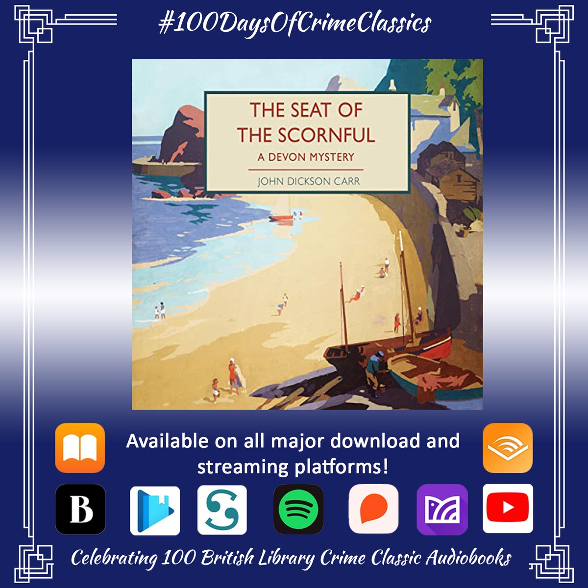 Isisaudio's tweet photo. Travel to Devon today with sleuth Dr Gideon Fell! @UlverscroftLtd's #100DaysofCrimeClassics countdown continues this week with another @BL_Publishing Crime Classic from John Dickson Carr. Listen to The Seat of the Scornful in #audio, narrated by @krisdyer. https://t.co/NzXsF6qmNM