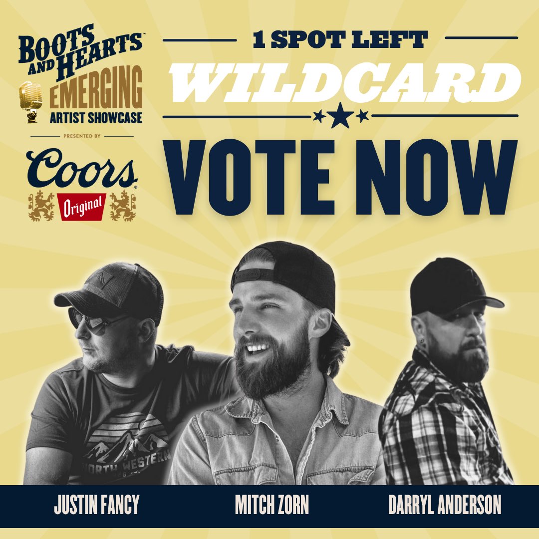 justinfancy's tweet photo. I have a chance to get back to @BootsandHearts this year but I need your help!! Vote here to vote me in as the wildcard!  https://t.co/3XfCLSYmRV https://t.co/Sqf8G6nzja