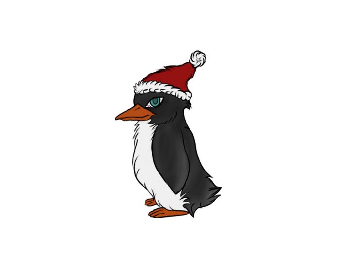 Senseless2022's tweet photo. Art of the Day: "Santa Penguin". Buy at: https://t.co/1mHylLuQ4w https://t.co/CADQzTvLCT