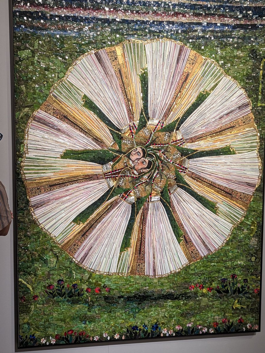 This is a glass mosaic, not a painting. Gorgeous 
#BeingandBelonging @ROMtoronto @PialiRoy