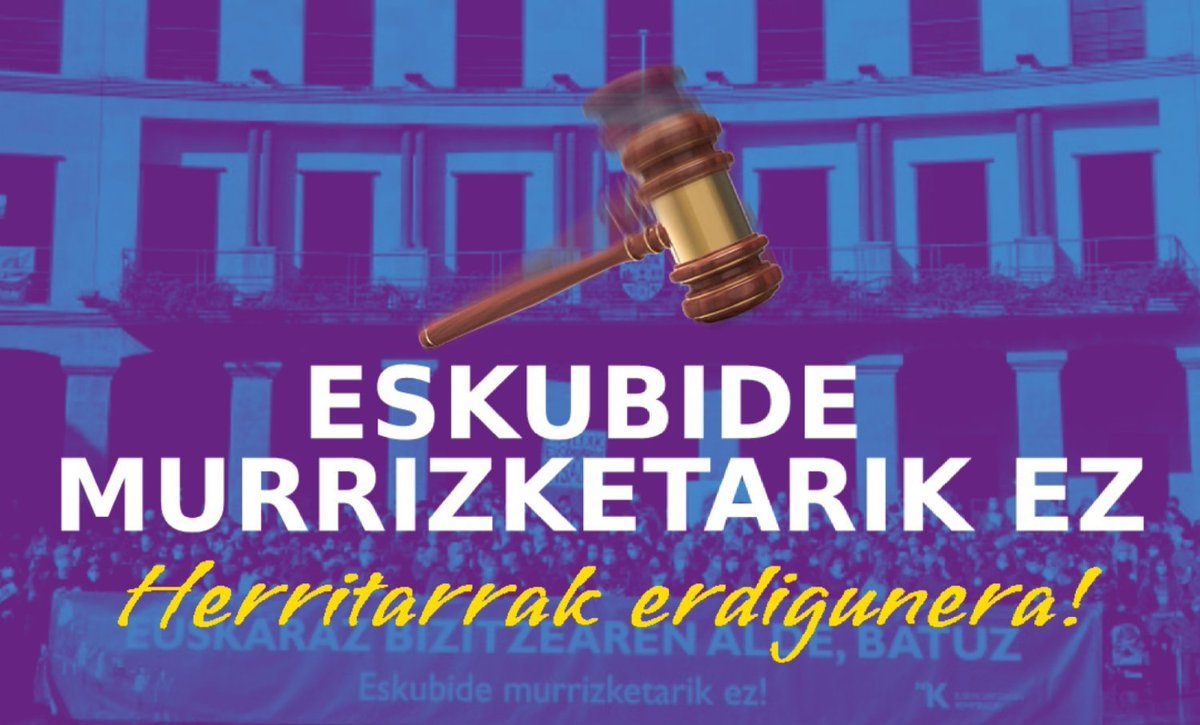 Epaiaren larritasuna dela-eta udalerri euskaldunetako alkateen eta hautetsien agerraldia antolatzen ari gara, hedabideen aurrean epaiaren balorazioa egiteko. Bihar izango da, 11:00etan, Usurbilgo frontoian