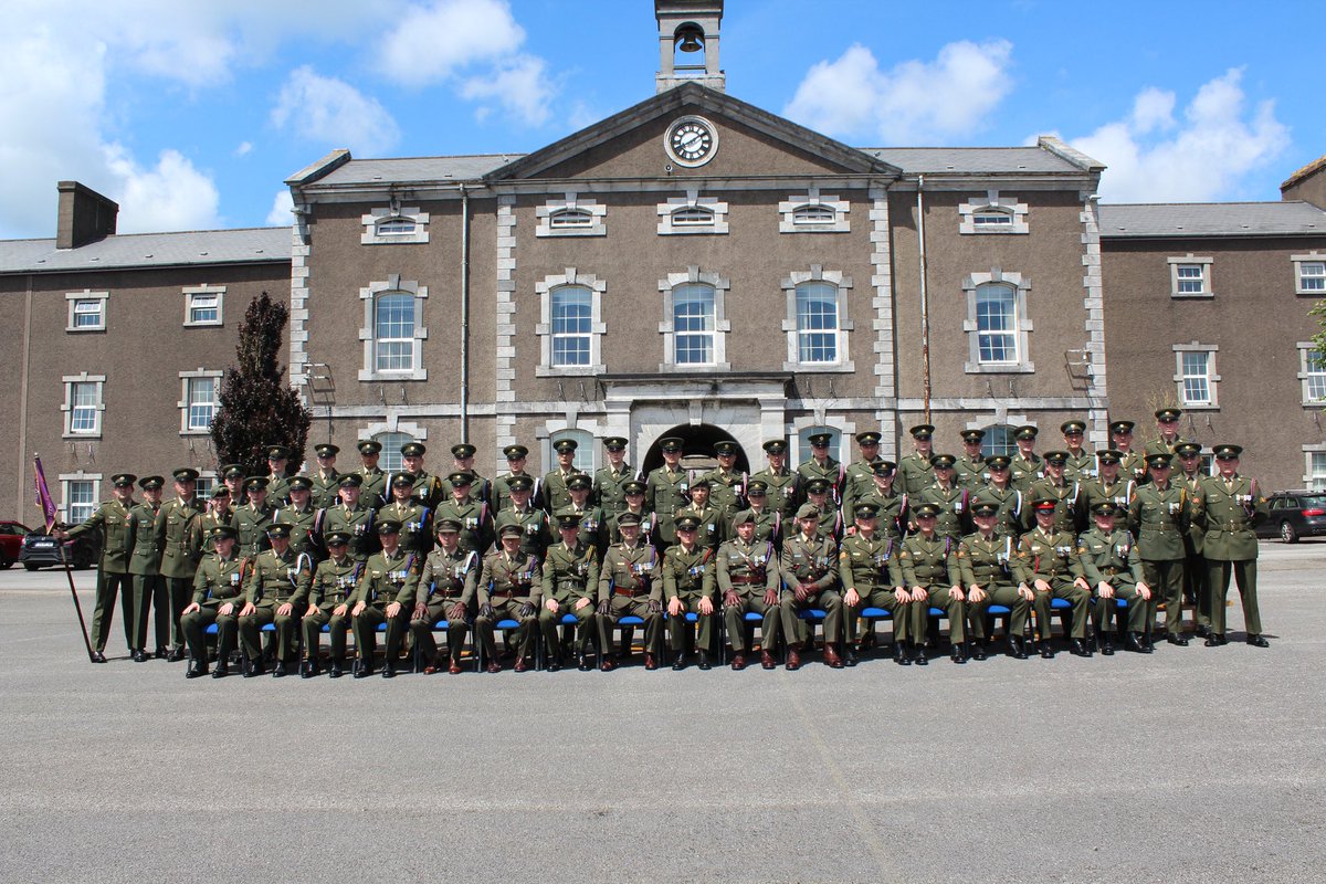 1Bde_Official's tweet photo. Congrats to students on 23 Potential NCOs Course who graduated today in Collins Bks, Cork. Well done to all and thank you to staff of 1 Bde Training Centre. Enjoy your well-earned leave. @bemore @DF_Sgt_Major @df_recruitment @DF_DCOS_SP @goc_dftc @2BdeGoc https://t.co/Lh0G5z0owo