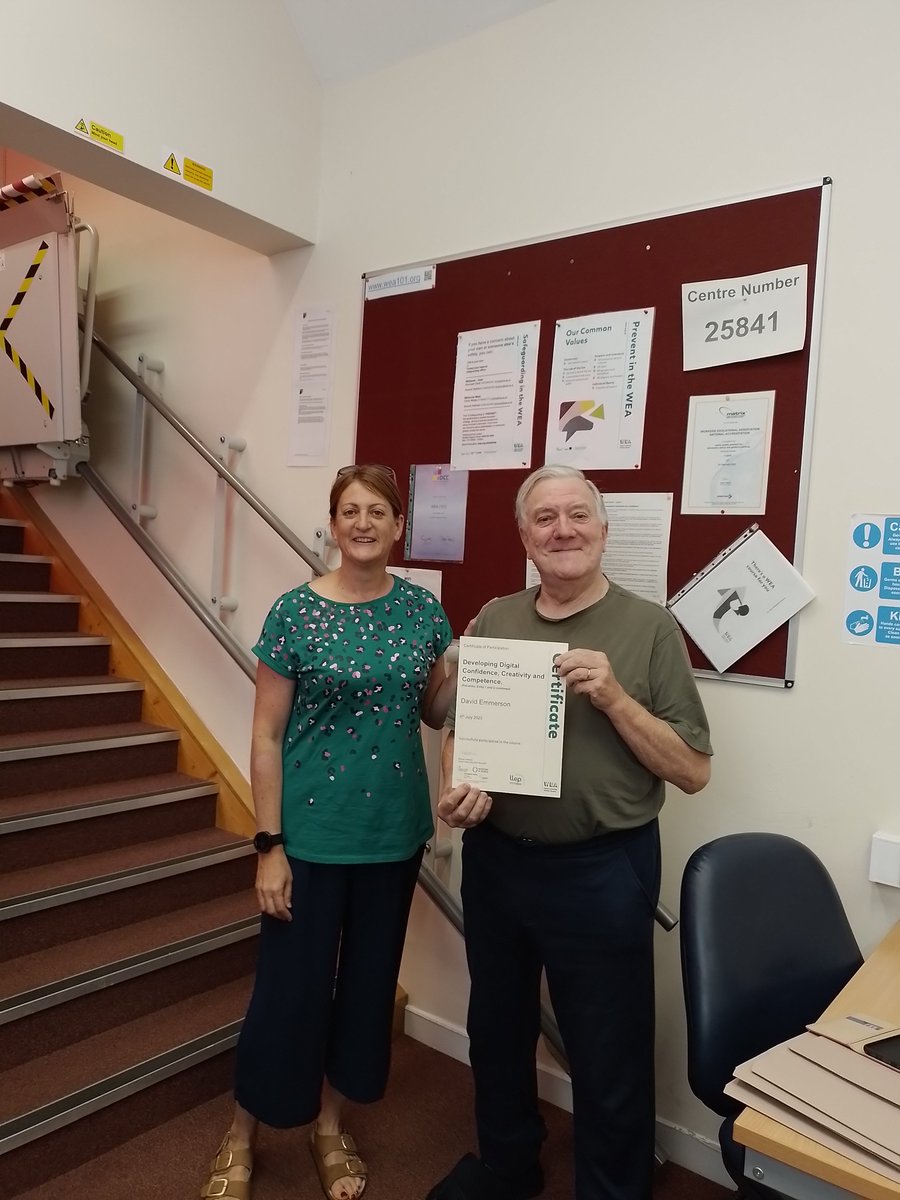 wea101's tweet photo. Learners on our LLEP-funded basic Digital Skills course celebrated completing their learning today and are looking forward to learning more in the Autumn term. #digital #adulteducation #keeplearning #llep https://t.co/ocbk5KRE74
