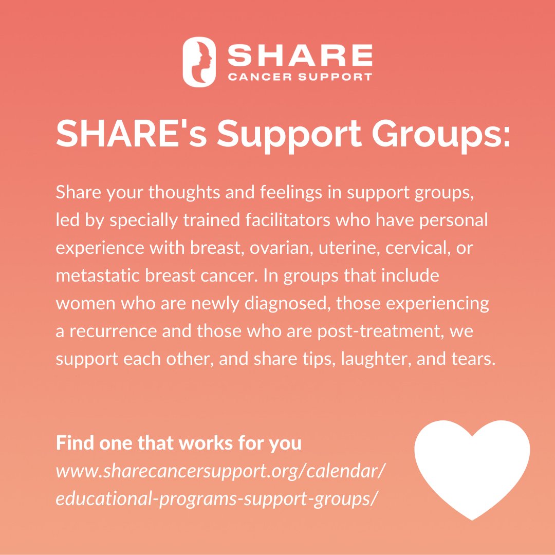 SHARECancerSupt's tweet photo. For more information about SHARE, go to https://t.co/u78nMdGMhr

#SHARECancerSupport #breastcancer #ovariancancer #uterinecancer #cervicalcancer #bcsm #gyncsm https://t.co/qdwZhOpQXv