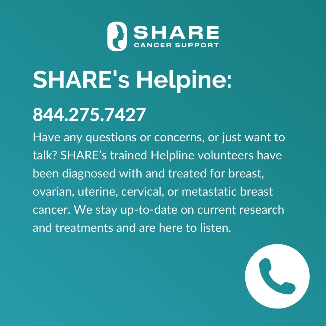 SHARECancerSupt's tweet photo. For more information about SHARE, go to https://t.co/u78nMdGMhr

#SHARECancerSupport #breastcancer #ovariancancer #uterinecancer #cervicalcancer #bcsm #gyncsm https://t.co/qdwZhOpQXv