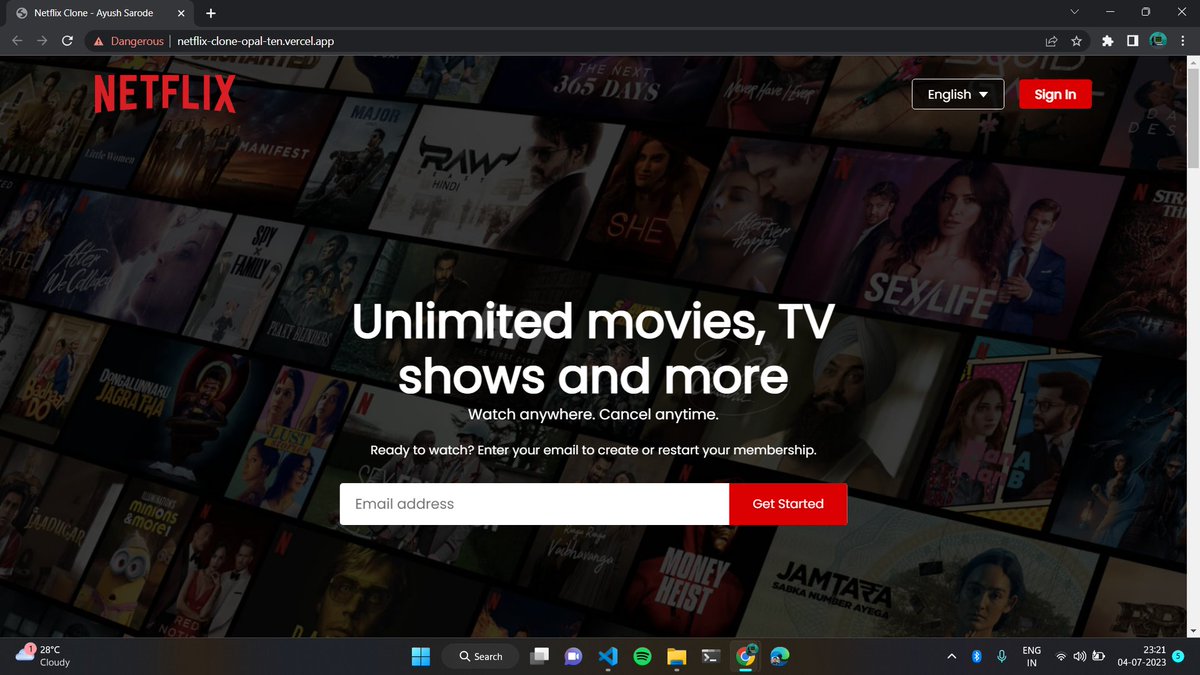 AyushSarode07's tweet photo. Day 3 (yesterday) of #100DaysOfCode
Completed Netflix clone
Day 4 (today) of #100DaysOfCode -
#dsawithkuna
Currently learning flowchart https://t.co/fMjAjOsXHI