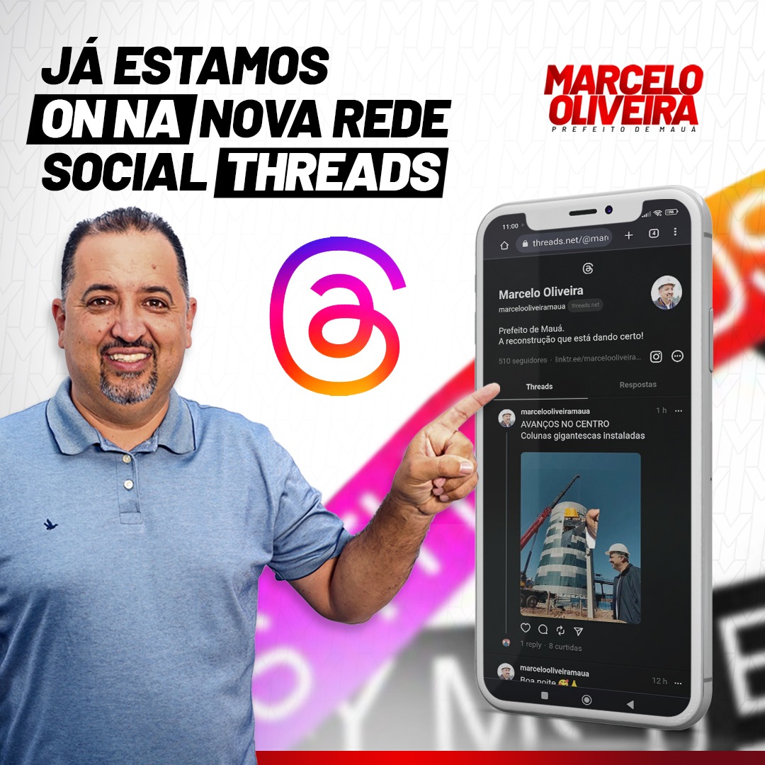 marcelomaua_'s tweet photo. Acabei de mergulhar na nova rede social #Threads e estou adorando! É incrível como podemos nos conectar e compartilhar momentos de forma autêntica. Estou animado para explorar tudo o que essa plataforma tem a oferecer. Vem comigo nessa jornada! 💙 #ThreadsOn https://t.co/LJpWMvFZmD