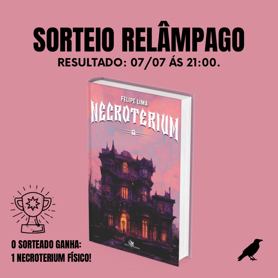 byfelipelima's tweet photo. 🚨SORTEIO NECROTERIUM FÍSICO🚨

🏆 PRÊMIO:
✨ 1 livro físico de Necroterium.

Regras:
• Me seguir.
• Curtir e dar RT nesse tweet (sem citar)

🗓️ RESULTADO AMANHÃ ÀS 21:00! https://t.co/juqlmKAbIL