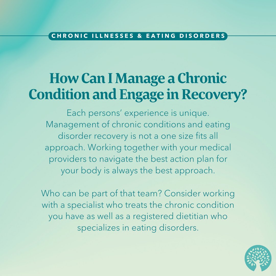 In honor of #ChronicIllnessAwarenessMonth, we're taking a (high-level) look at the intersection of chronic illnesses and eating disorders — swipe to learn more.
