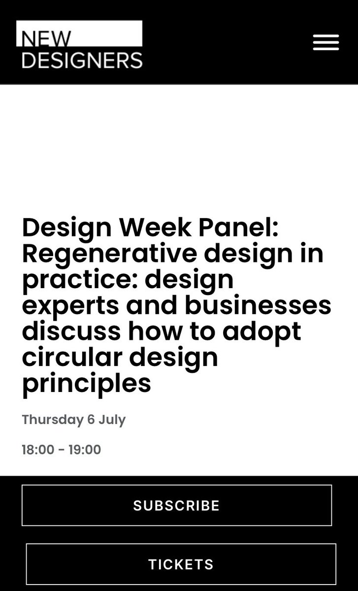 Tom Banks (@1tombanks) on Twitter photo Looking forward to hosting a panel discussion for <a href="/NewDesigners/">New Designers</a> this evening on regenerative and circular design. I’ll be joined by <a href="/anglepoise/">Anglepoise®</a> MD Adam Wade, New Territory senior strategist Aoife Challis, and <a href="/gomi_design/">gomi</a> founder Tom Meades: newdesigners.com/design-week-pa… Looking forward to hosting a panel discussion for <a href="/NewDesigners/">New Designers</a> this evening on regenerative and circular design. I’ll be joined by <a href="/anglepoise/">Anglepoise®</a> MD Adam Wade, New Territory senior strategist Aoife Challis, and <a href="/gomi_design/">gomi</a> founder Tom Meades: newdesigners.com/design-week-pa…