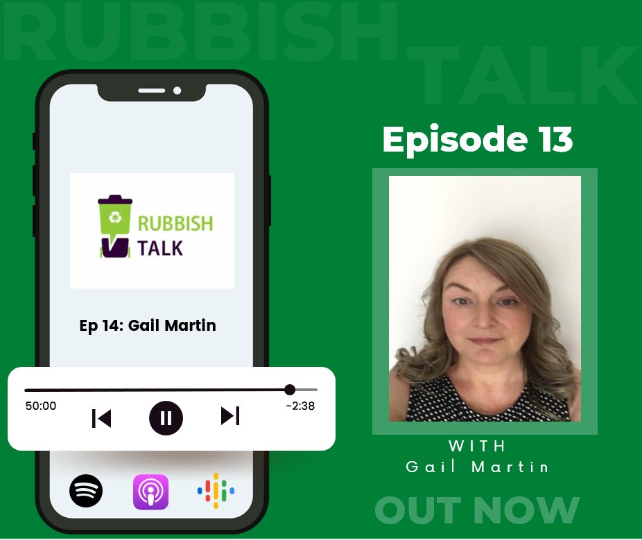 📢 Episode 14 of the Rubbish Talk Podcast is now live! 

This episode features  Gail Martin, Centre Engagement Manager at CIWM.  Gail talks us through her role at CIWM.🌏

Find the episode now on Spotify, Apple, and Google 🎧
bit.ly/44cWVBJ 

#rubbishtalk #podcast