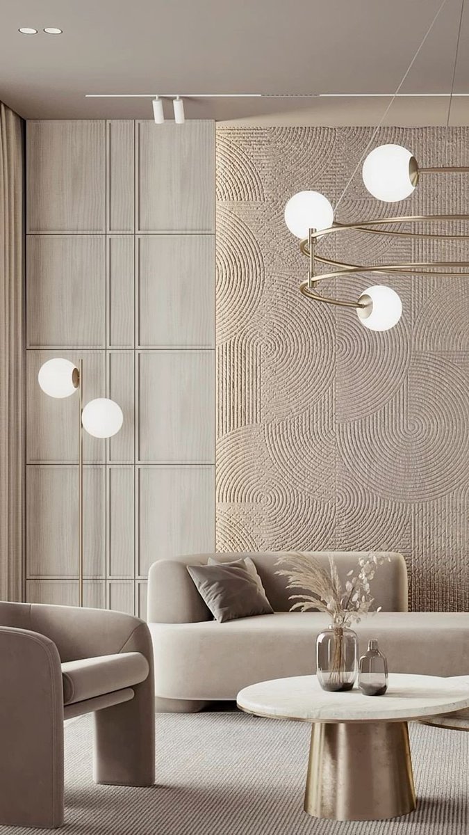 هل الوحدة اللونية تعبر عن الهدوء والبساطة 
ام انها تدفع لشعور بالملل ؟ 🤔

الجواب :
حسب التصميم ، قد يكون ملون ولكن مبتذل وممل وقد يكون لون واحد ولكن ملفت ومريح✨
لذلك الاهم الاعتماد على ستايل معين والاهتمام بجميع عناصر التصميم الصحيحة لخلق مساحتك المناسبة 🤍✨
#تصميم #فلل #صالة