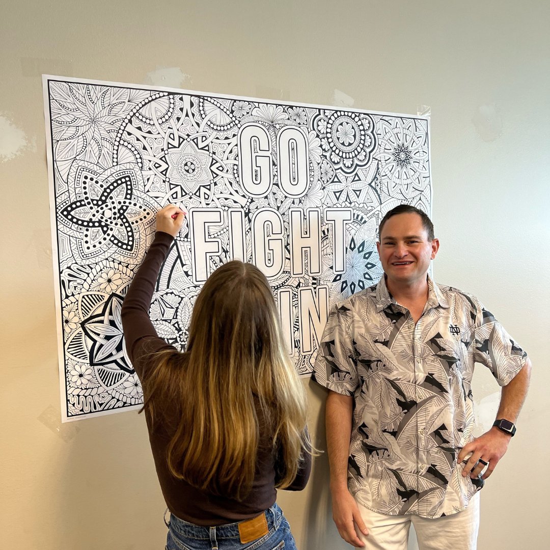 BHStaffingGroup's tweet image. One of our Senior Managing Consultants, Mark Berman, unknowingly twinned with the Madison office&apos;s motivational poster!

#EmployingTheFuture #ExpertsAtWork #GoHire