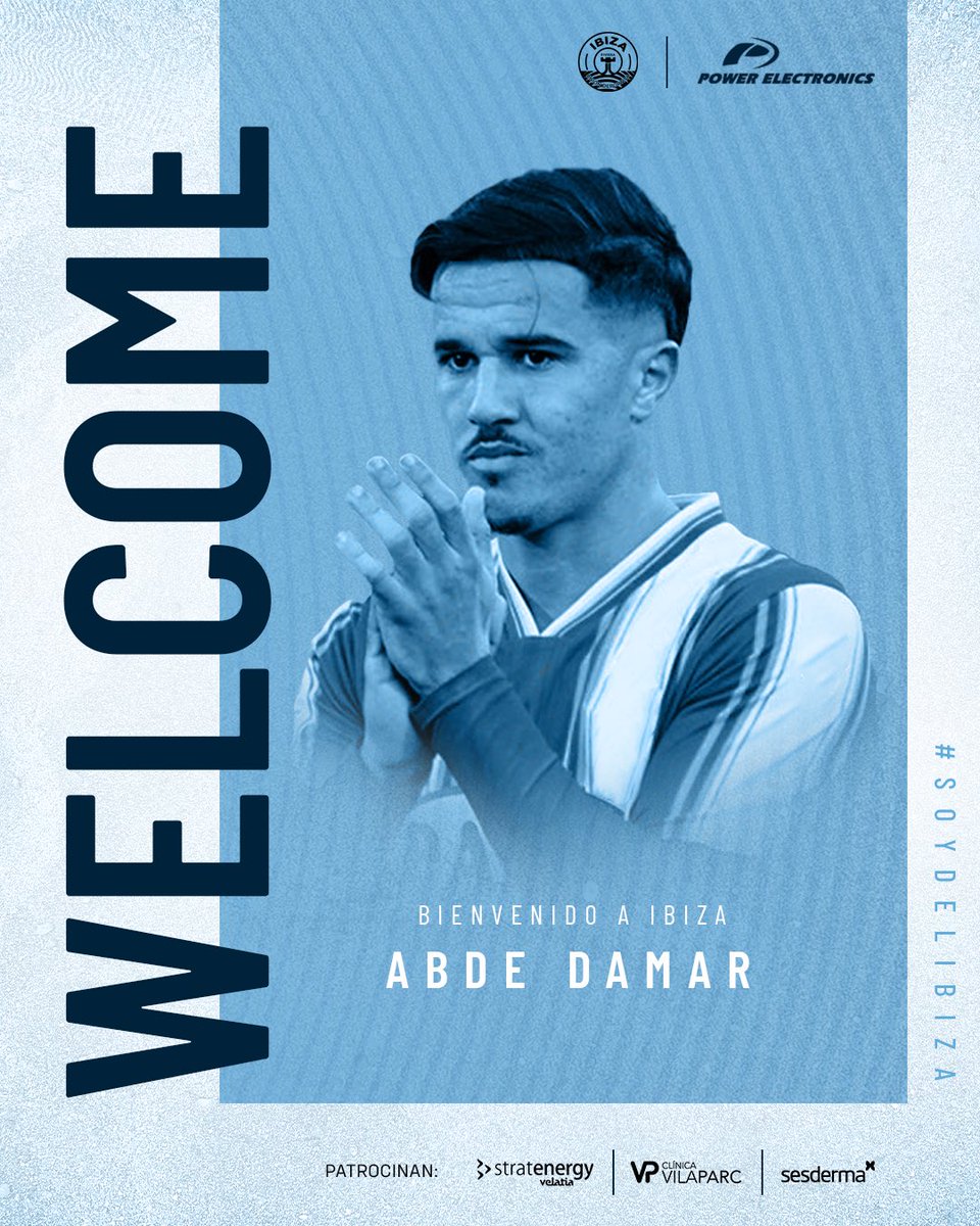 ibizaud's tweet photo. π£ COMUNICADO OFICIAL: Abde Damar #ESDELIBIZA
Β‘Bienvenido a la isla, @abdeldm10! ποΈπ
π https://t.co/OoGEsZ4jCx
#VamosIbiza π©΅ #WelcomeAbde https://t.co/GfMQ9VKhaa