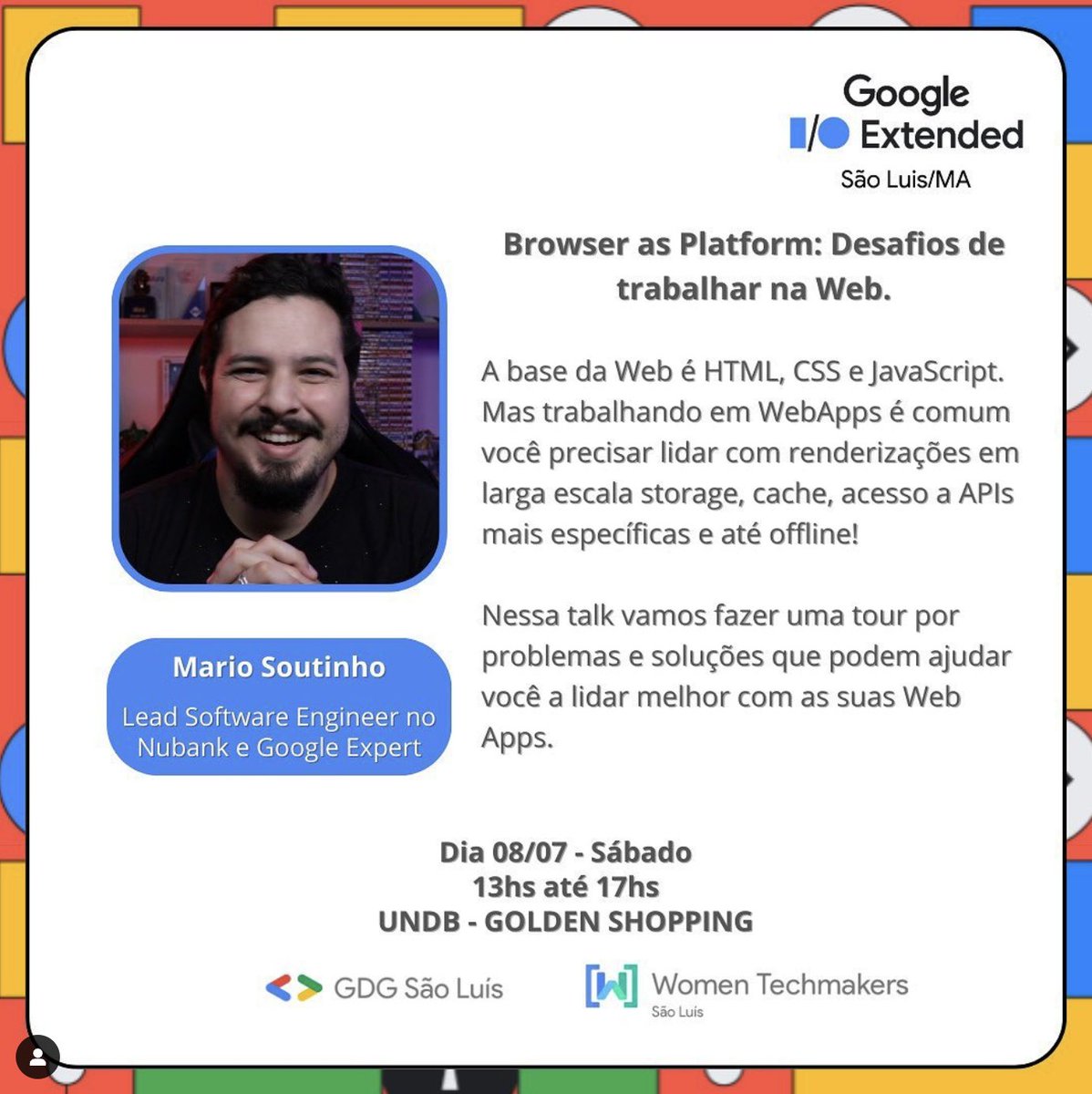 omariosouto's tweet image. QUEM VAMOS?? Sábado dia 08/07! #GDG #Google #GoogleDeveloper Experts

sympla.com.br/evento/i-o-ext…