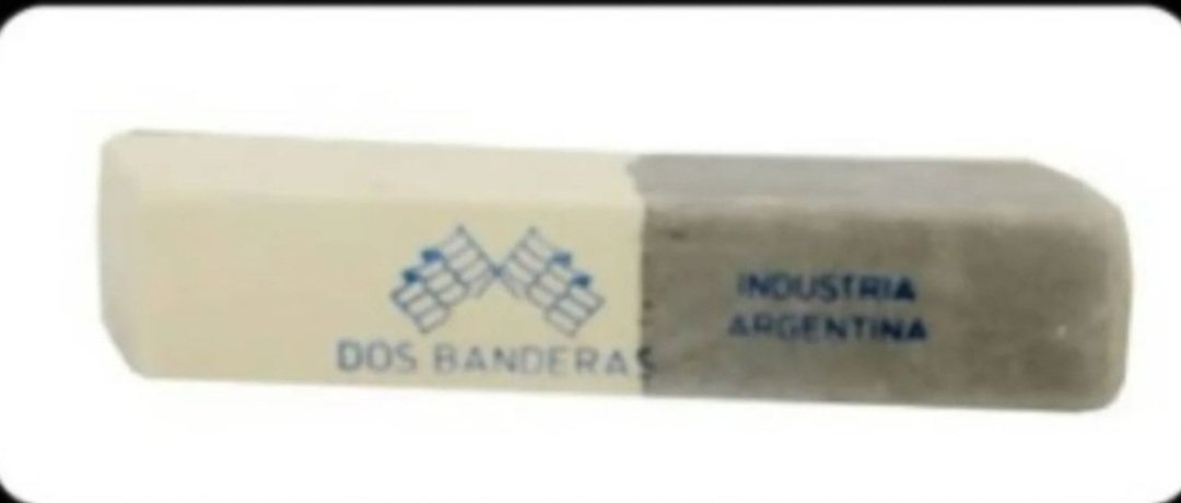 Se acuerdan de esta goma
Que de un lado borraba lápiz y el otro afilaba facas?