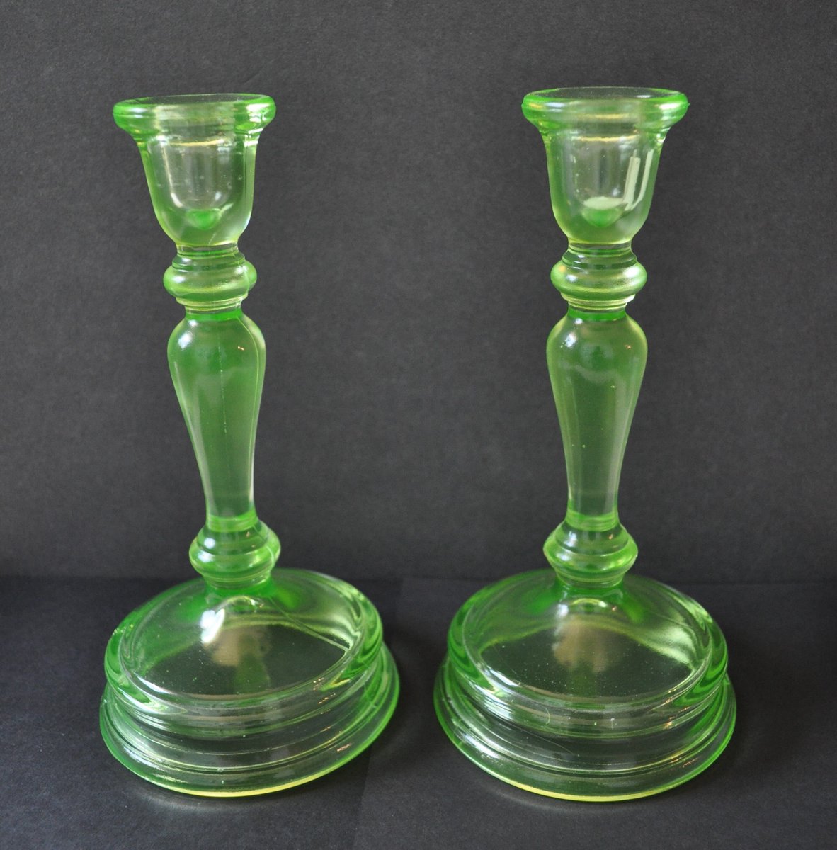 Excited to share the latest addition to my #etsy shop: Vintage Uranium Glass Candleholders - Pretty Pale Green Glowy etsy.me/43fQBrQ #green #entryway #artdeco #uraniumglass #vintageglass #colescottagecreation #greenglass #depressionglass #uraniumcandleholder