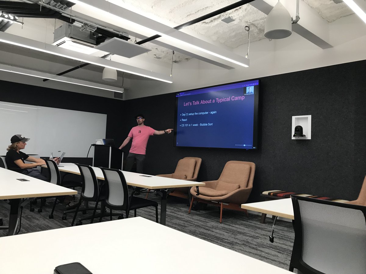 brad_byte's tweet image. Great time meeting @thebcbrian and learning about &quot;remixing&quot; bootcamps at the #remix #atx #meetup! 💿🥾⛺️🚀