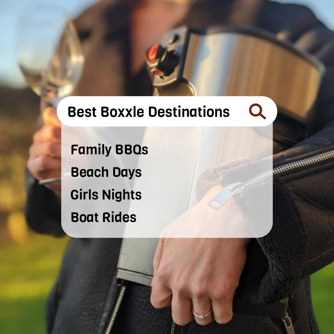 Boxxle's tweet photo. Where will you take your #Boxxle wine dispenser next? Let the #adventures begin with its portable and stylish design. Boxxle is the perfect companion for any event or outing you have planned. #WineOnTheGo https://t.co/mzZTJkggqT