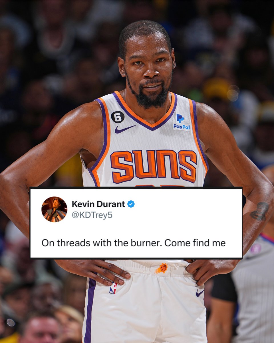 BleacherReport's tweet photo. KD 😂

(via @KDTrey5) https://t.co/Lq8MulpcvU