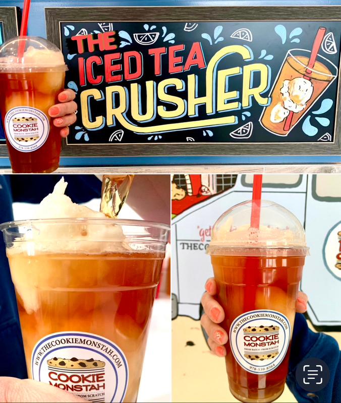 Try one of our FAMOUS Iced Tea Crushers!! CRUSH your thirst with our House Brewed Iced Tea floating in layers of Lemon or Raspberry Sorbet (or a scoop of EACH!) Perfect beverage for this gorgeous Summer Weather! And don’t forget the fresh baked Cookies!!

thecookiemonstah.com