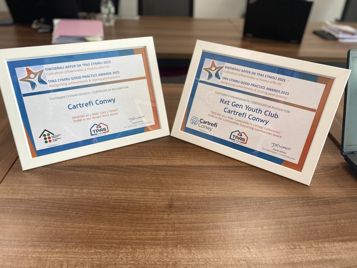 Honored to attend @TPAS Cymru Good Practice Awards! We secured 2 third places in Communities Supporting Communities & Tenant Voice categories. Congrats to all participants and winners! 🏆🏆 #WelshHousing #CommunityImpact