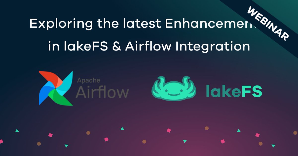 🤿 Let's dive into the latest enhancements in the @lakeFS & @ApacheAirflow Integration! Join this live session on Wednesday, July 12 and find out how to enable seamless bi-directional data management between #lakeFS and #apacheairflow hubs.la/Q01WVyPH0