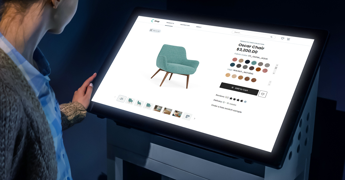 Cylindo3D's tweet photo. Gear up for your next furniture trade show today by incorporating #3DProductVisualization. From digital merchandising and website experience to marketing and sales, 3D technology can revolutionize your business. Click here to learn more: https://t.co/nQt2xWoB5y https://t.co/pS2EiZMiOs