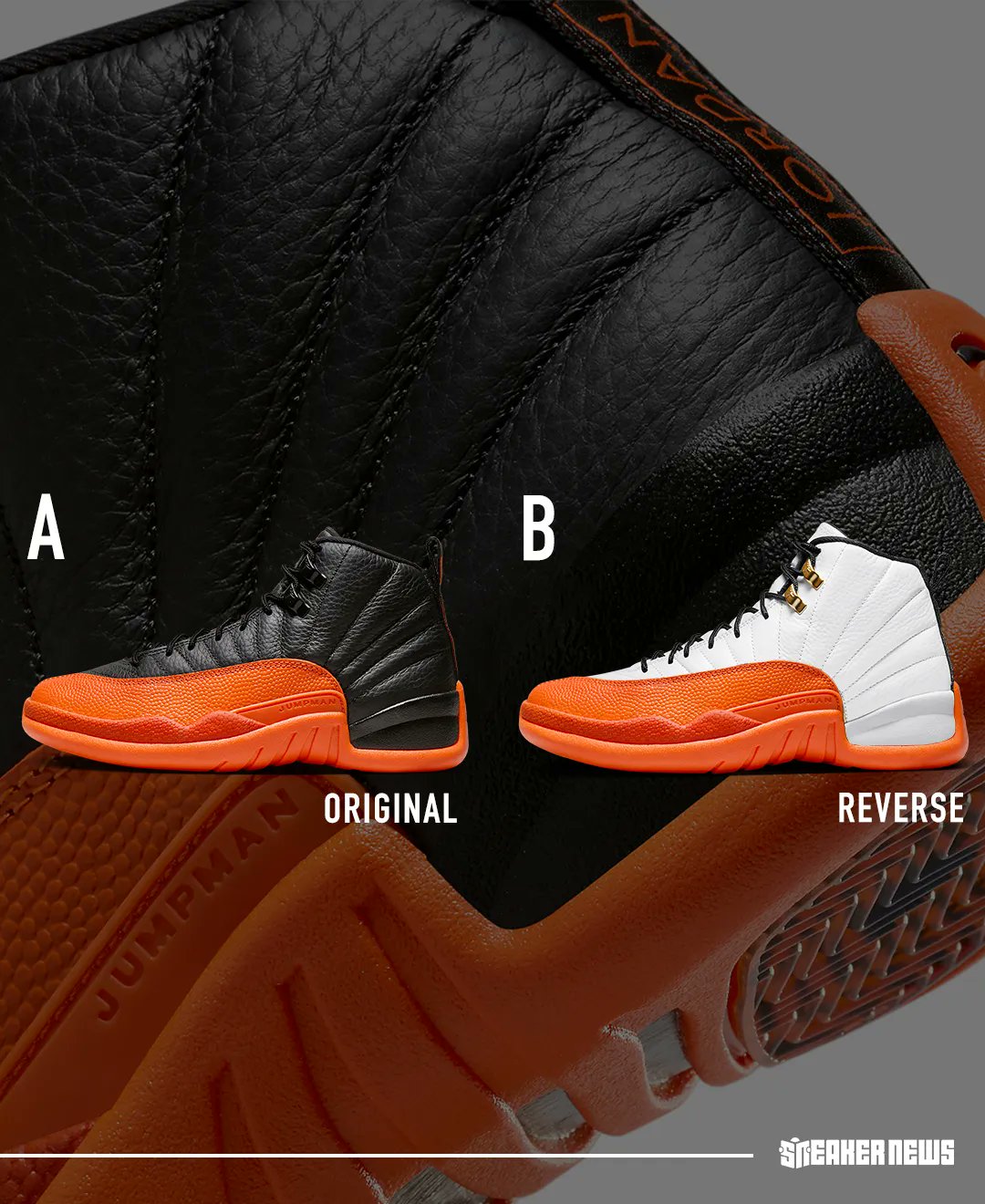 Jordan 12 sales orange and white