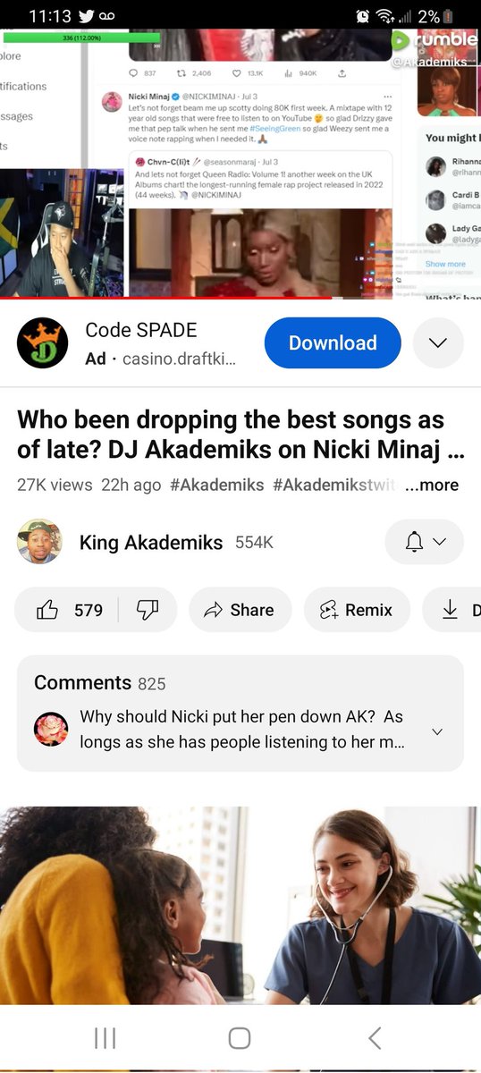 sleezy_mo's tweet photo. @Akademiks  gang im watchin this shit rn, nicki is not the best female lyricist why yall a t like Young M.A dont exist ...however Nicki definitely top 2 lyrically but she not fw Cardi... Cardi one album git more substance and playback value then damn near nicki whole catalog 😭 https://t.co/yp7E1o1qi9