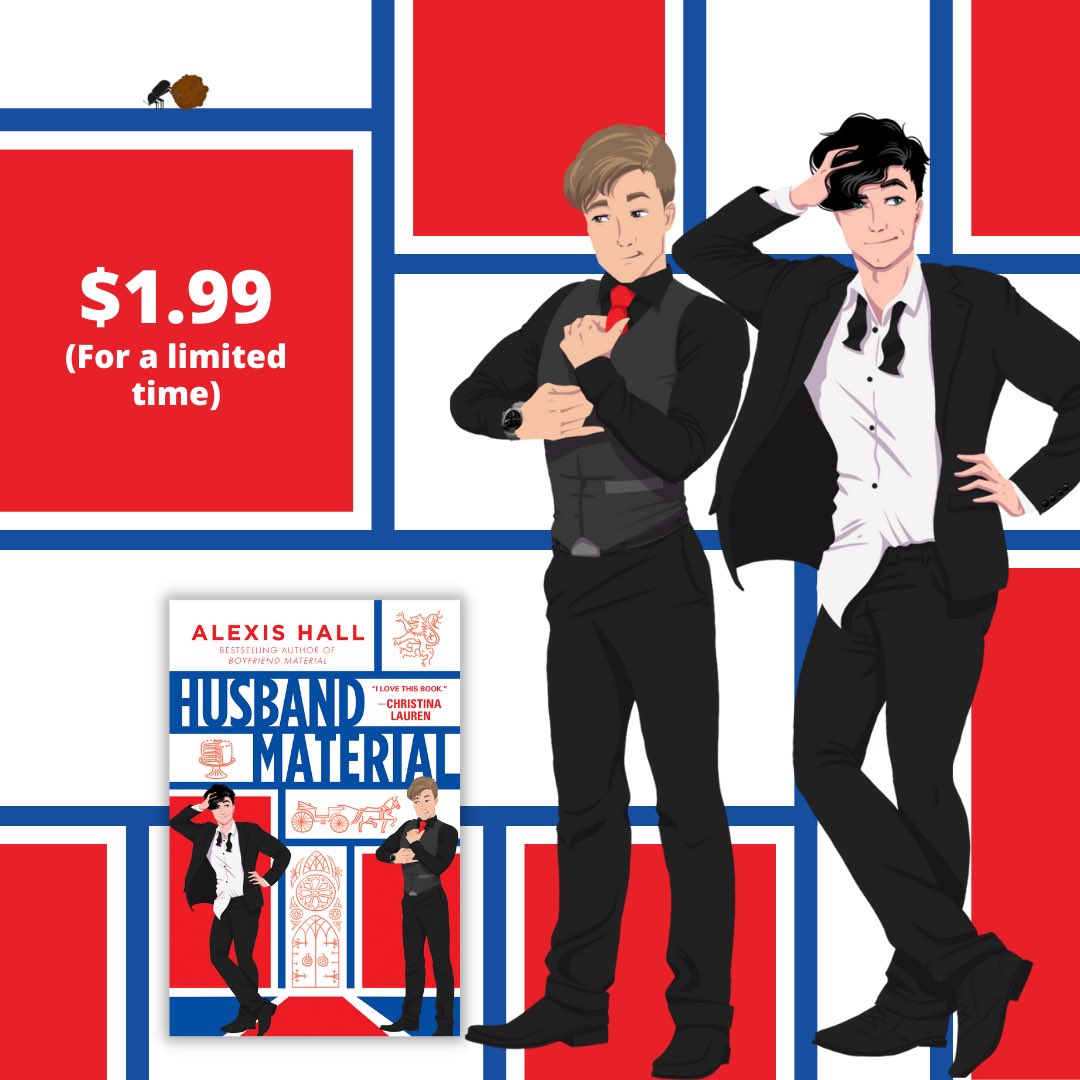 quicunquevult's tweet photo. HUSBAND MATERIAL is just $1.99 (or your equivalent) for a limited time.

This sequel to BOYFRIEND MATERIAL has:
💙 Two very in love muppets!
❤️ Four weddings!
💙 A funeral!
❤️ One hotly contested rainbow balloon arch!
💙 https://t.co/j3AwQySE3l https://t.co/ZDyrau44mQ