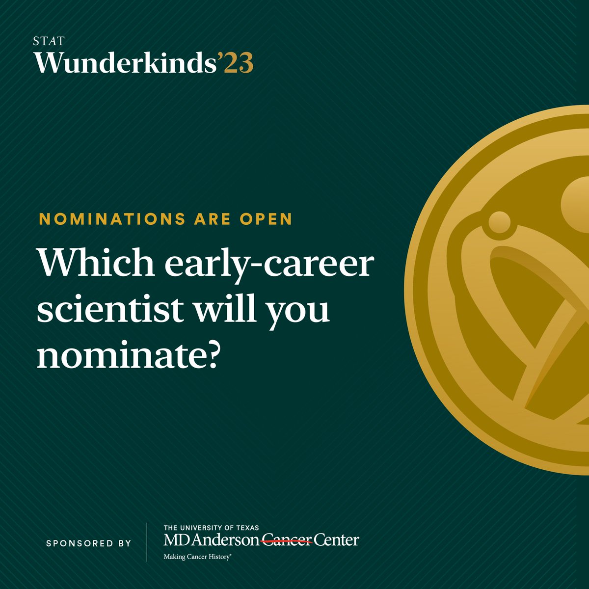 The deadline to nominate someone for #STATWunderkinds is in one week! Send your nominations here: statnews.com/wunderkinds-no…