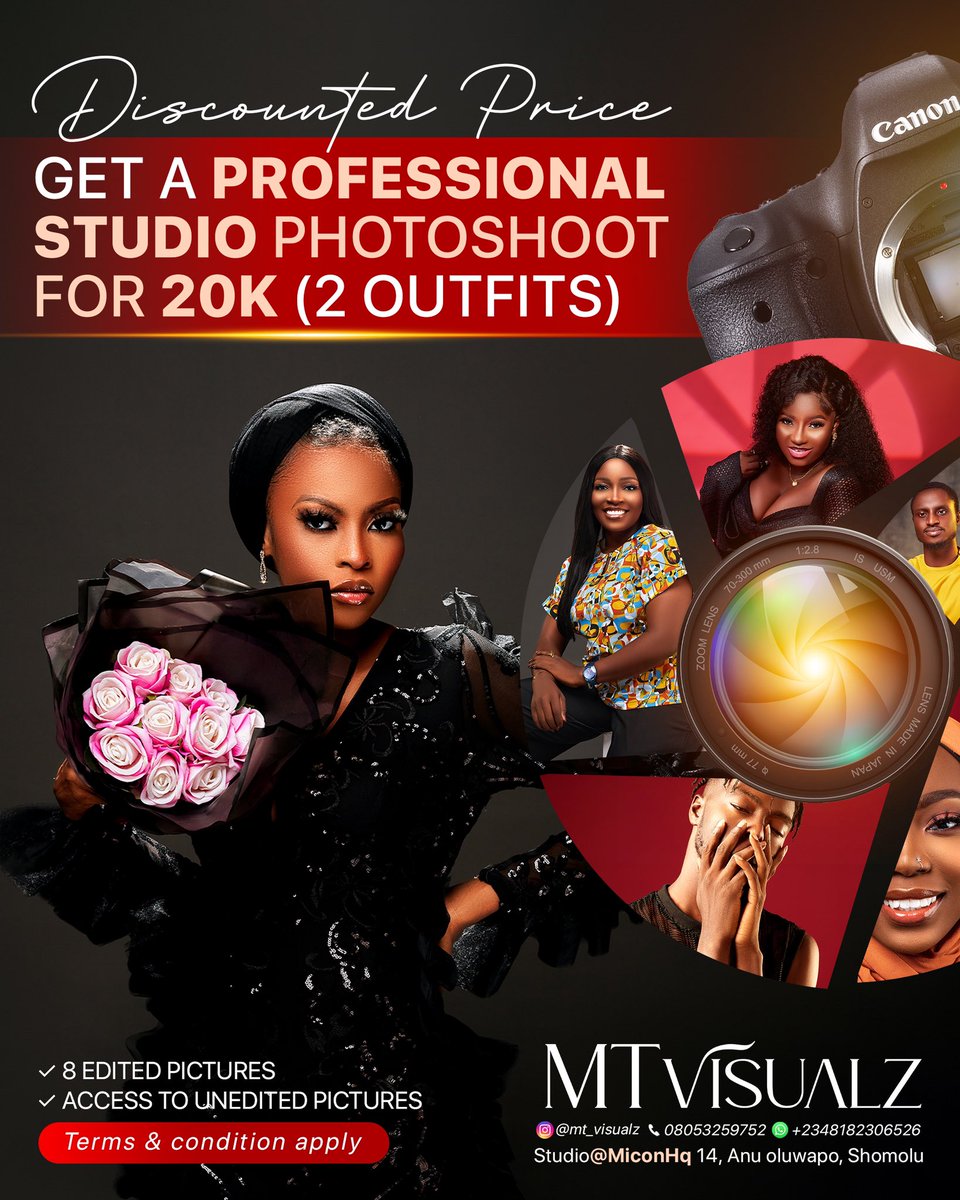 mt_visualz's tweet image. Seize this moment and create lasting memories with our Top notch shoot for discounted price that would make you look swanky. All other outfits above two outfits would be discussed. 

Terms &amp;amp; Condition apply
instagram.com/mt_visualz?igs…

#threads #Zuckerberg #photograghy