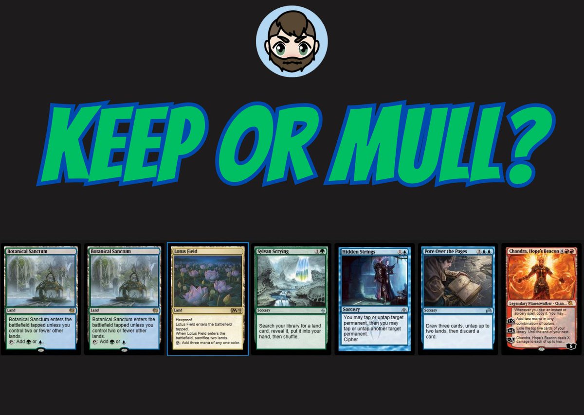 LessAlex's tweet photo. Keep or Mull: You're playing Lotus Combo on the draw vs Dimir Rogues in Pioneer.
#keepormull https://t.co/tGx43Yes8m